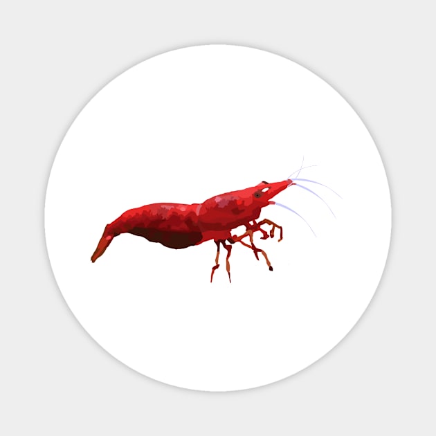 red cherry shrimp (Neocaridina davidi) Magnet by TagFlip